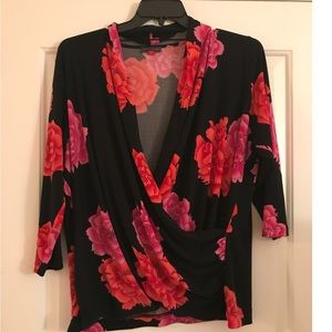 Vince Camuto Floral Wrap Top